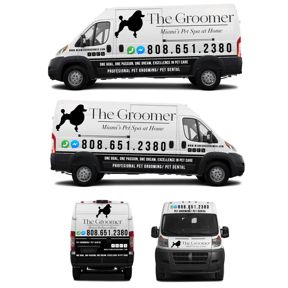 Car Wrap Design by Yoga Tri for The groomer  | Design #25252619