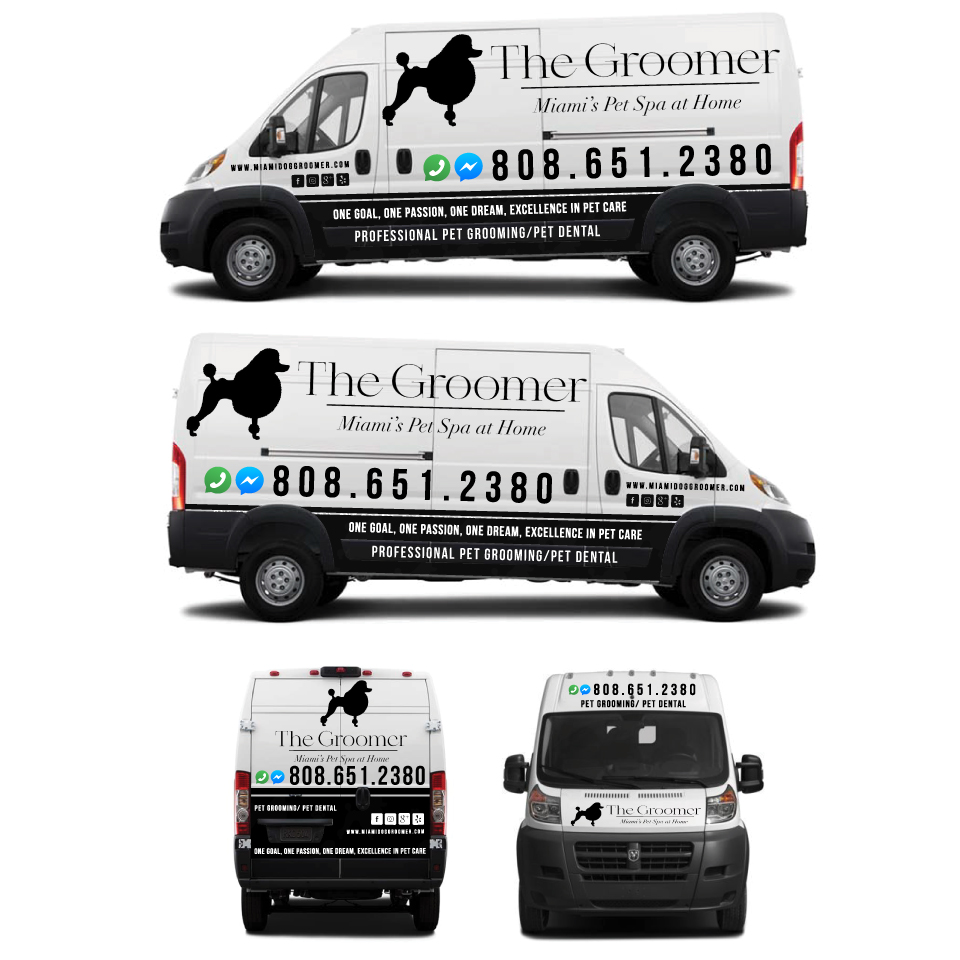 Car Wrap Design by Yoga Tri for The groomer  | Design #25272565
