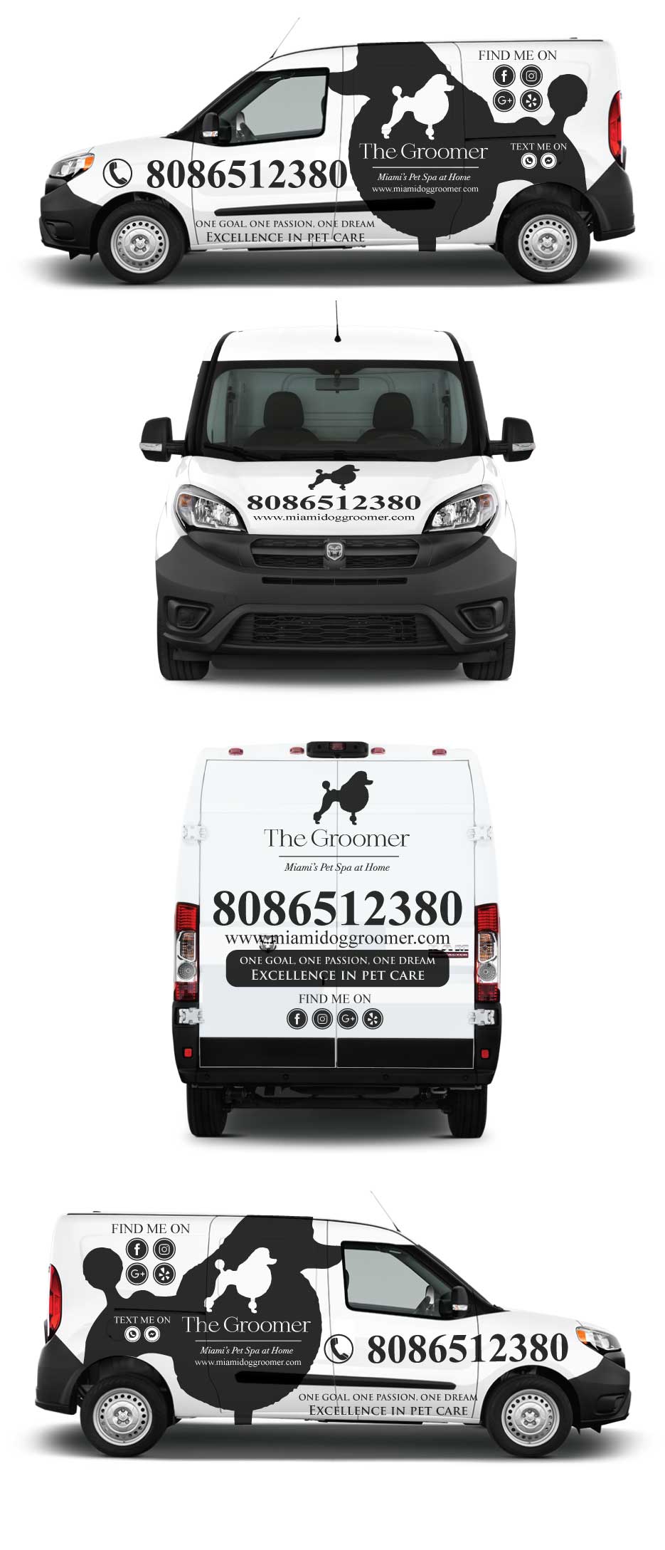 Car Wrap Design by Shumaila Kiran for The groomer  | Design #25209885