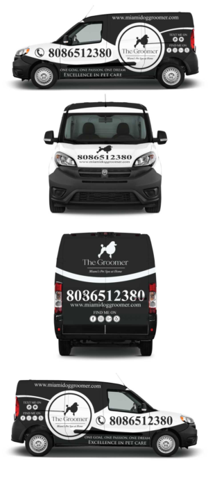 Car Wrap Design by Shumaila Kiran for The groomer  | Design: #25209889