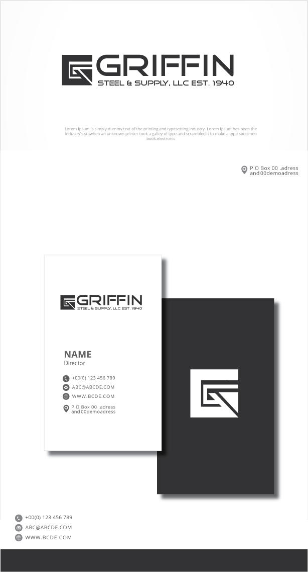 Logo Design by graphicevolution for Griffin Steel & Supply LLC | Design #25095250
