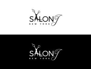 Salon J  (with a scissors in place of the letter 'a' pointing straight down) | Logo Design by wonderland