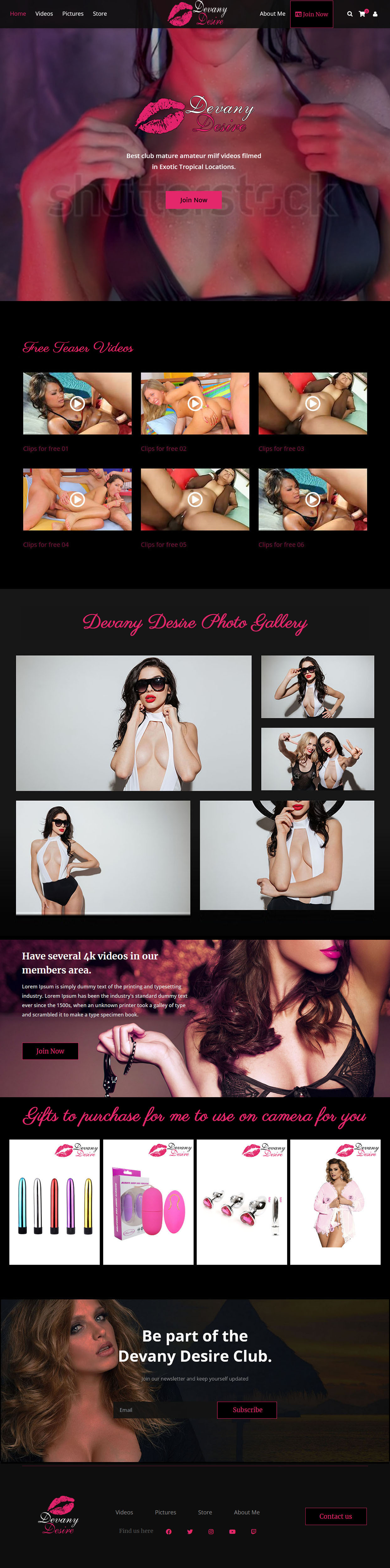 Feminine, Playful, Adult Web Design for