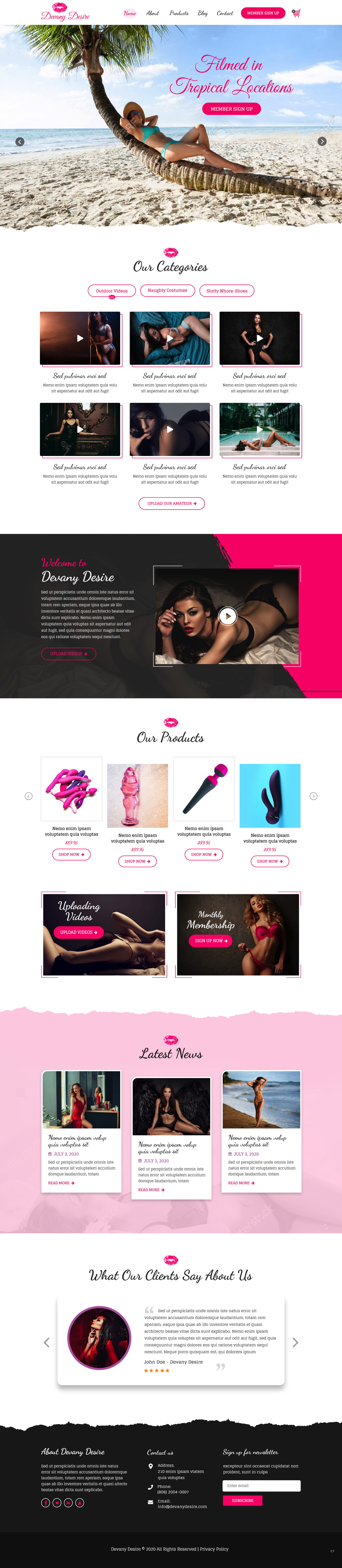 Diseño Web por pb para DevanyDesire.com | Diseño #25116890