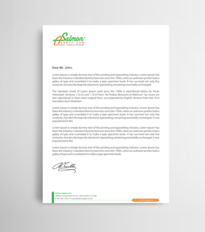 Letterhead Design by Infinitive Technology for Salmon Agency | Design: #25104663