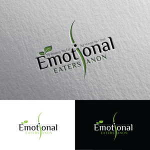 (line 1). Emotional Eaters Anon. (2). 99 Reasons You Eat - But Hunger Ain't One. | Logo Design by Rii