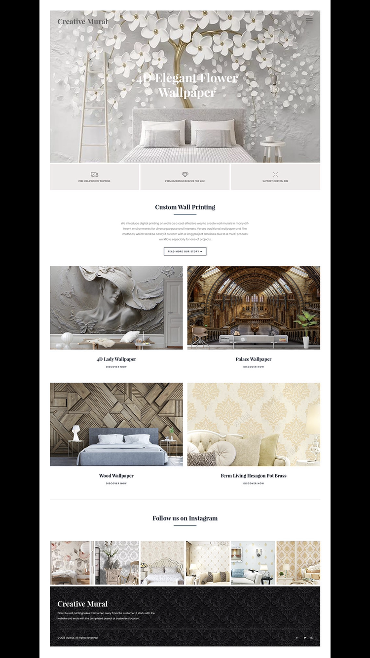 Web Design by Lauren for creativemural.com  | Design #25107944