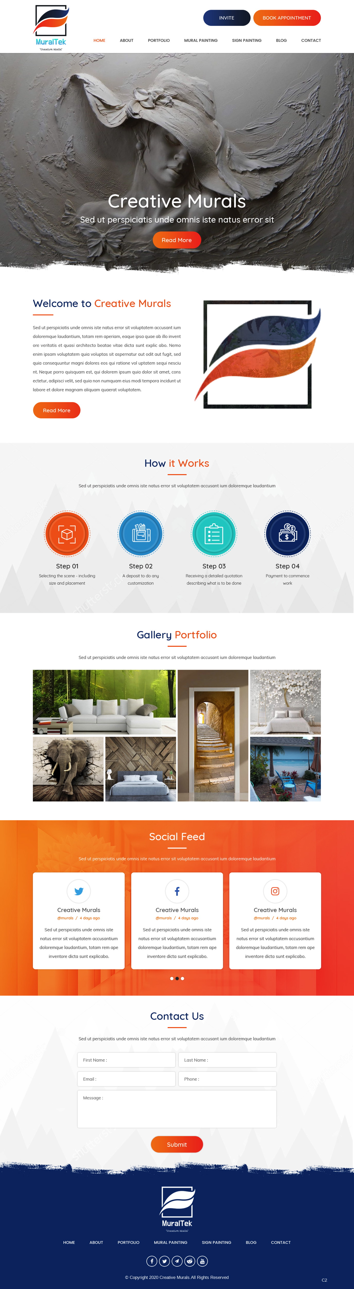 Diseño Web por pb para creativemural.com  | Diseño #25116871