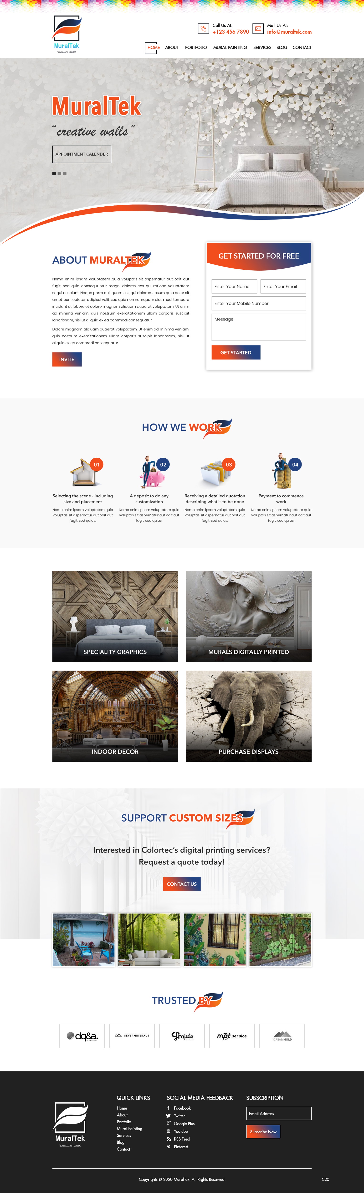 Web Design par pb pour creativemural.com  | Design #25116873