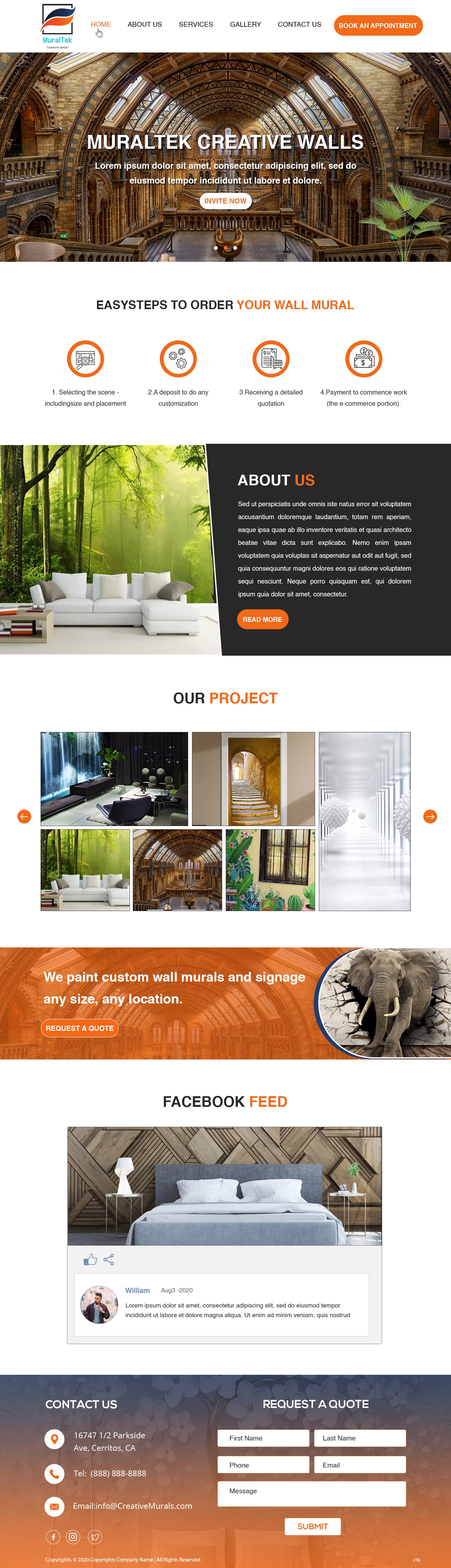 Web Design par pb pour creativemural.com  | Design #25116881