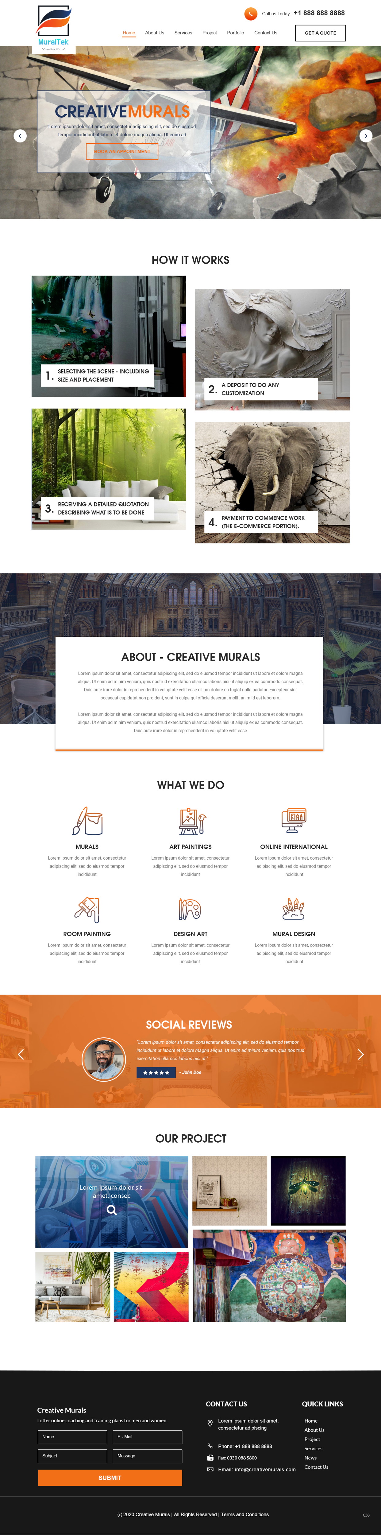 Web Design par pb pour creativemural.com  | Design #25116882