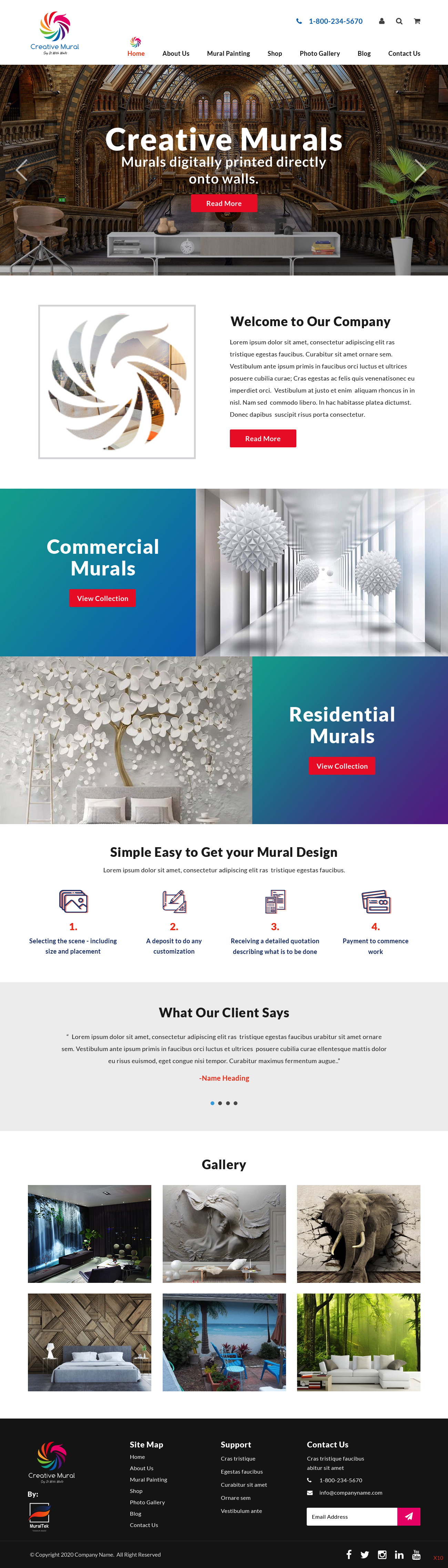 Web Design par pb pour creativemural.com  | Design #25124321