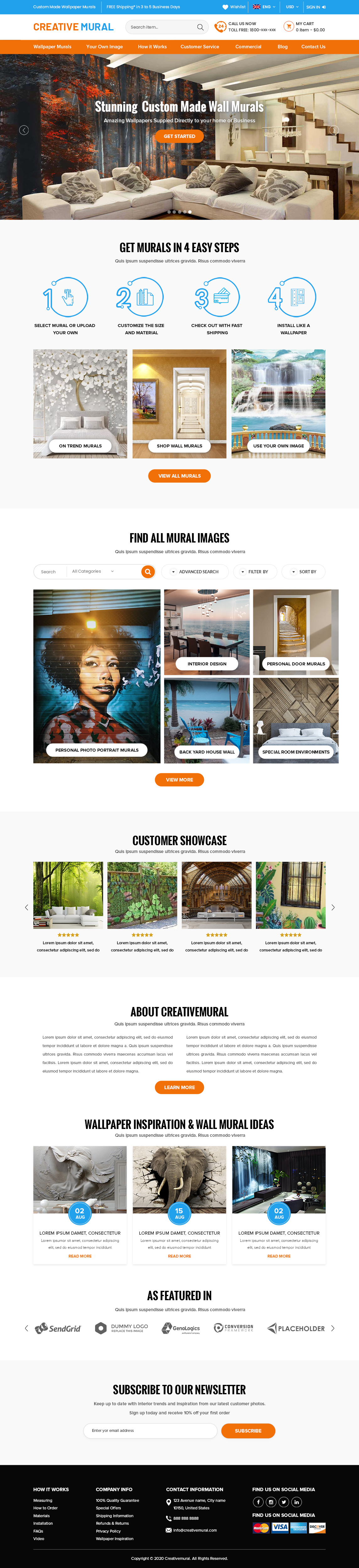 Web Design by Titan Eagle for creativemural.com  | Design #25109367