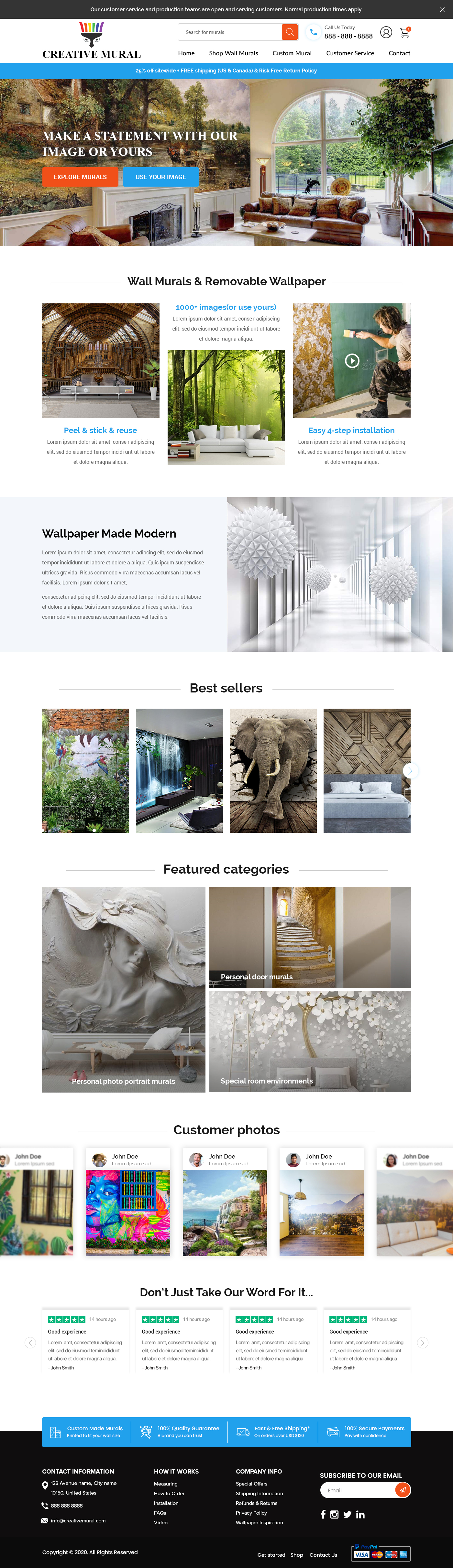 Diseño Web por Titan Eagle para creativemural.com  | Diseño #25110796