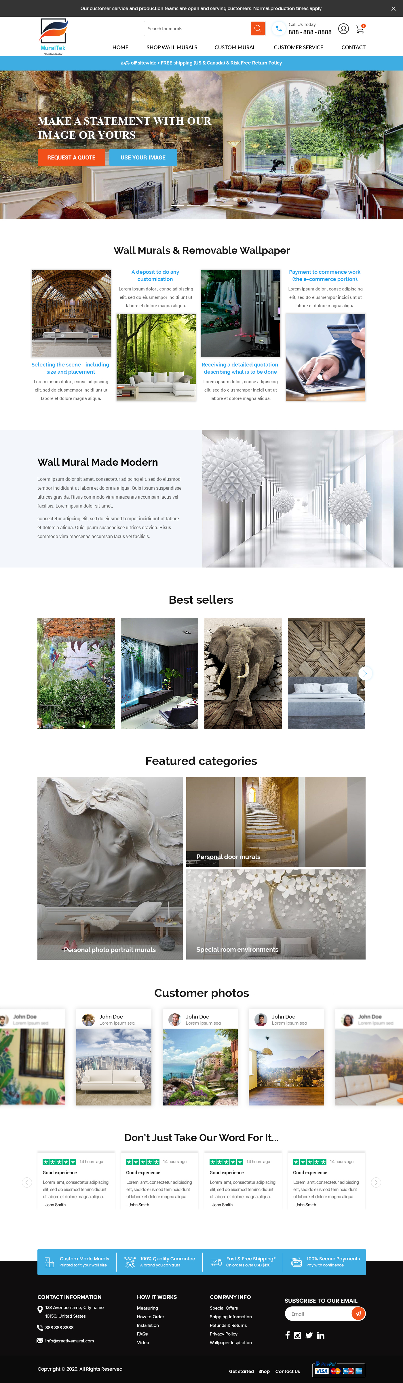 Web Design by Titan Eagle for creativemural.com  | Design #25116531