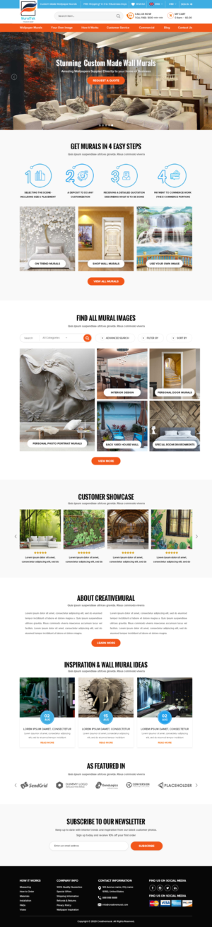 Diseño Web por Titan Eagle para creativemural.com  | Diseño: #25116585