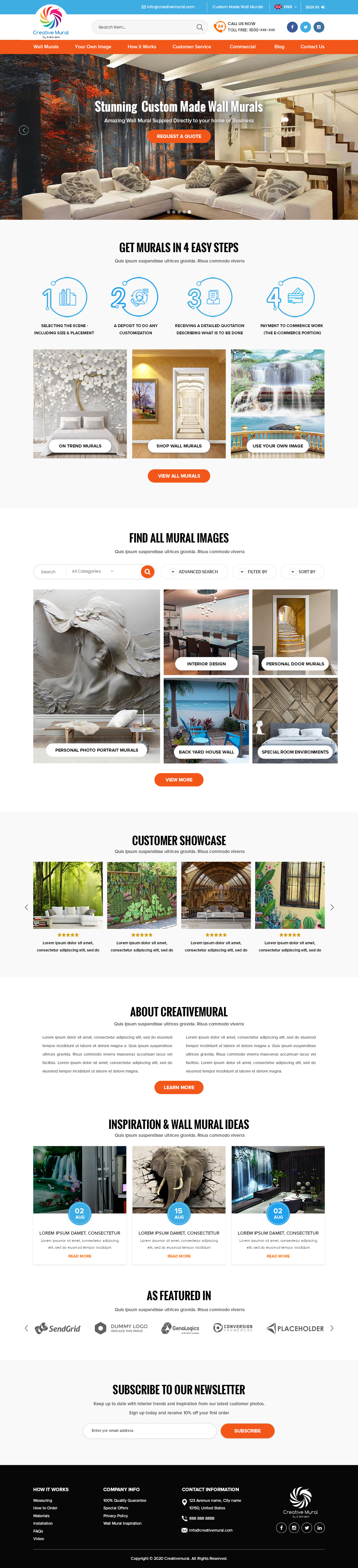 Web Design by Titan Eagle for creativemural.com  | Design #25119047