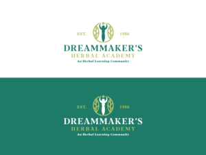 Options: Dreammaker's Herbal Academy & Community or Dreammaker's Herbal Academy with a tag line An Herbal Learning Community | Logo Design by wonderland