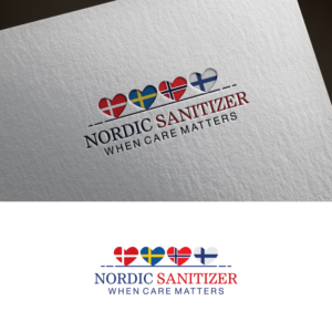 Nordic Sanitizer - "When care matters" | Logo Design by sankar999