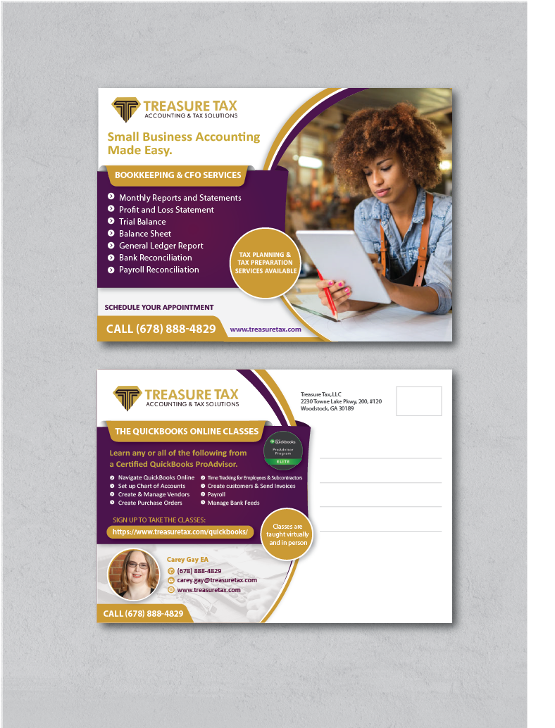 Design de Flyer par alex989 pour Treasure Tax, LLC | Design #25121234