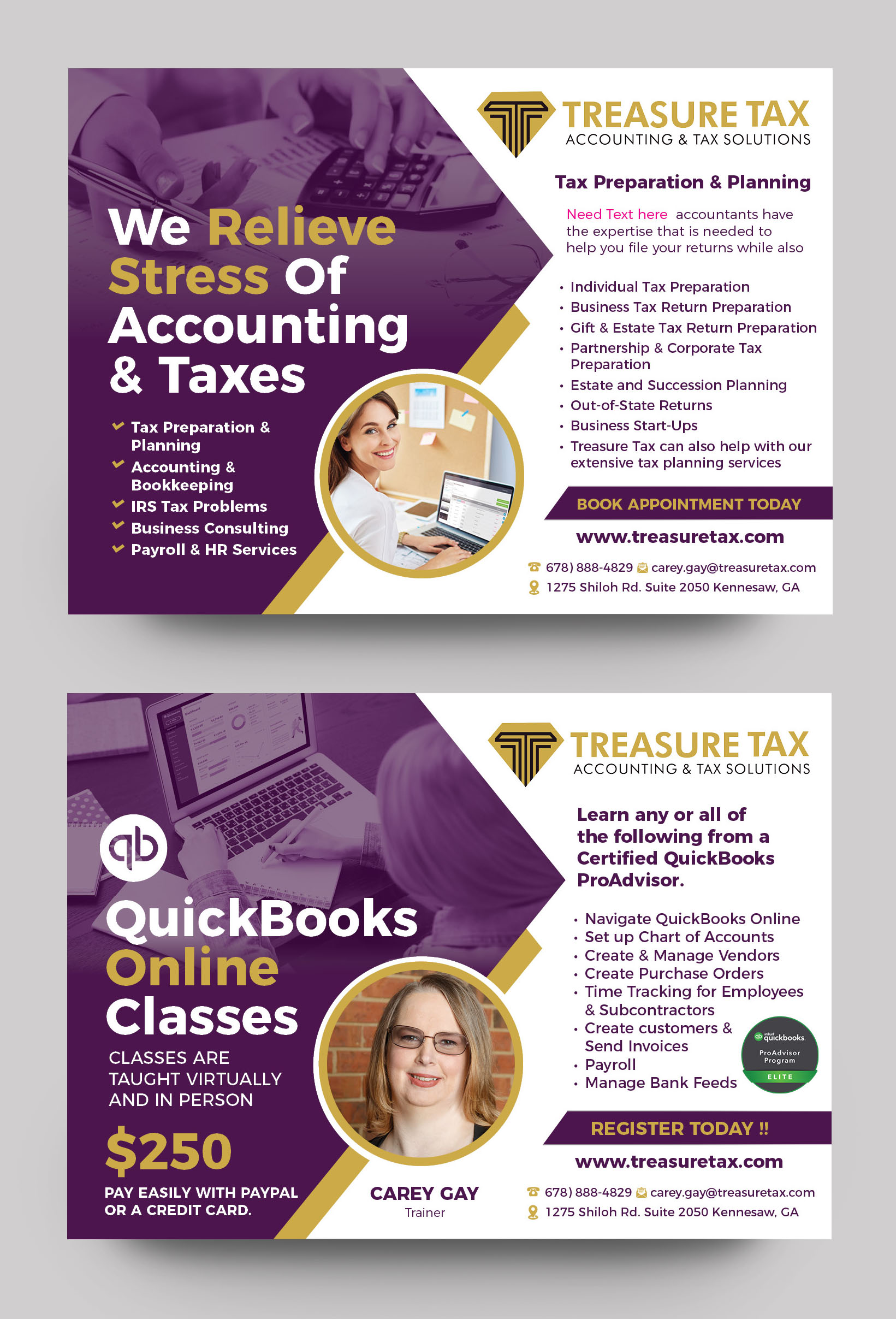 Flyer Design by rkailas for Treasure Tax, LLC | Design #25107760