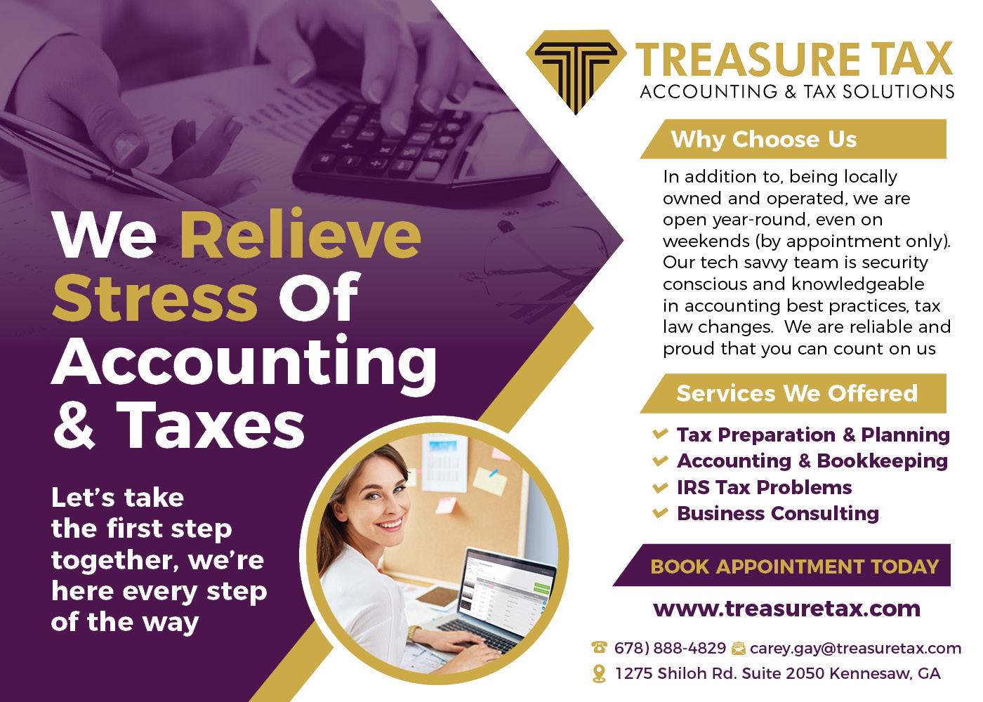 Flyer Design by rkailas for Treasure Tax, LLC | Design #25109786