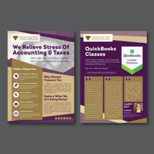Design de Flyer par Muhammad Kashif 3 pour Treasure Tax, LLC | Design #25152338