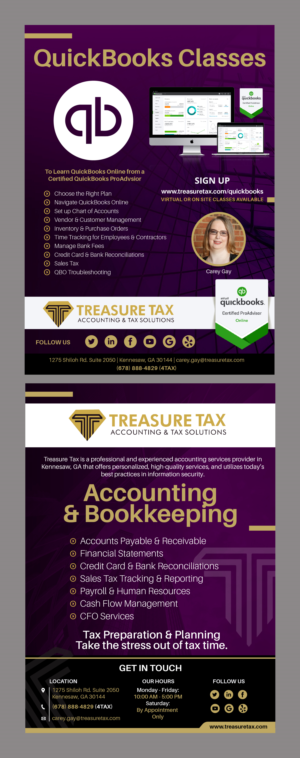 Flyer Design by CDS Creative for Treasure Tax, LLC | Design: #25163289