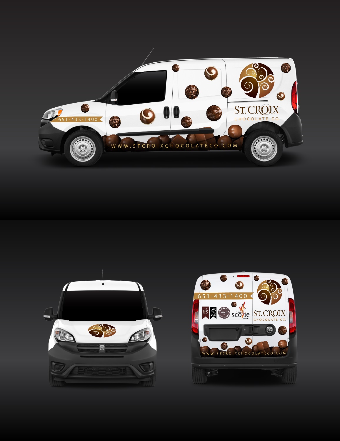 Diseño de Rotulación de Vehículo por Kira Graphics para St. Croix Chocolate Company | Diseño #25175190