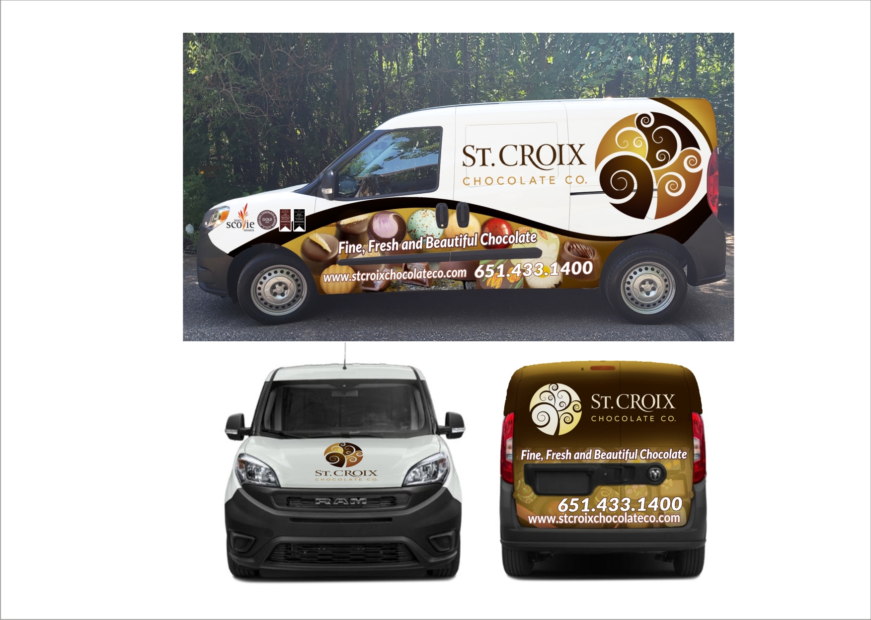 Car Wrap Design by Agail.art for St. Croix Chocolate Company | Design #25138752