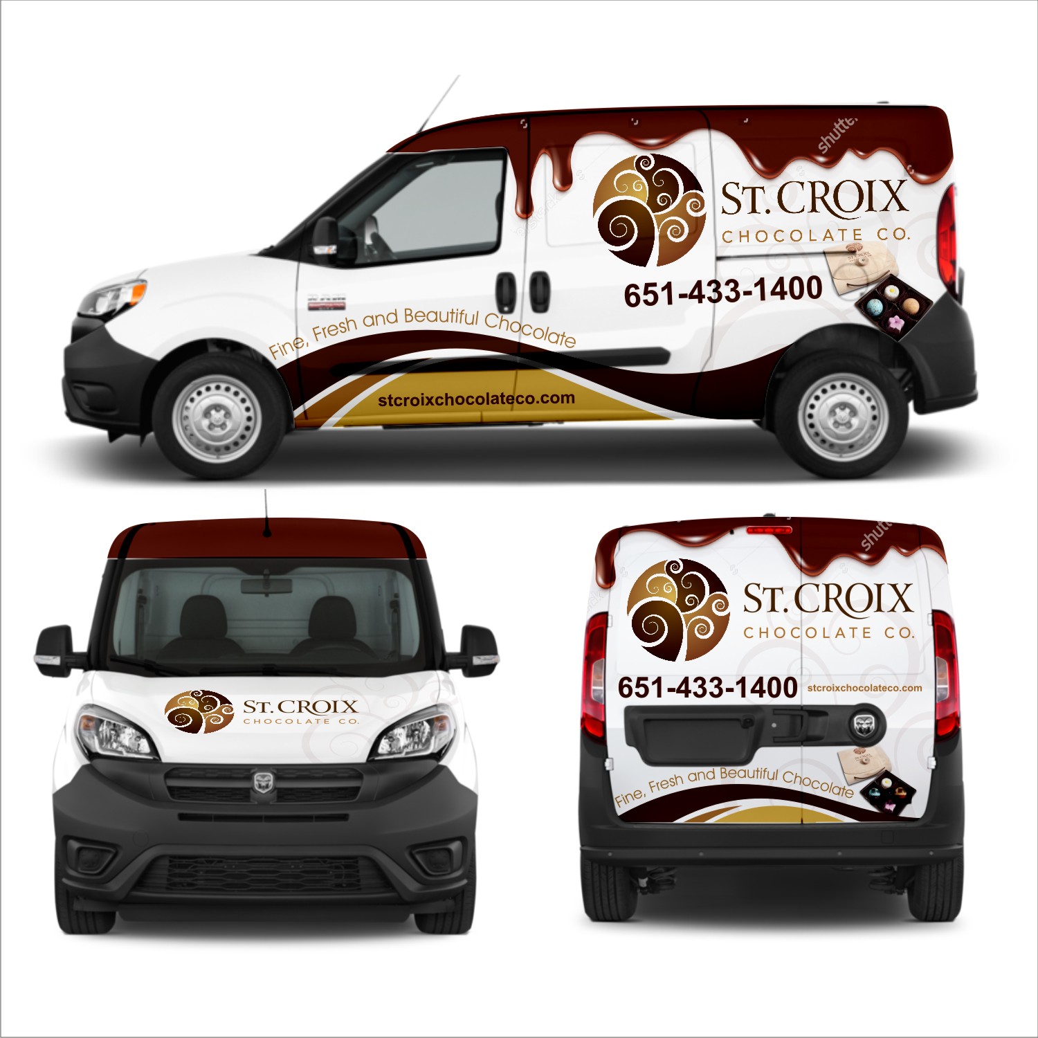Car Wrap Design by DG+ for St. Croix Chocolate Company | Design #25154642