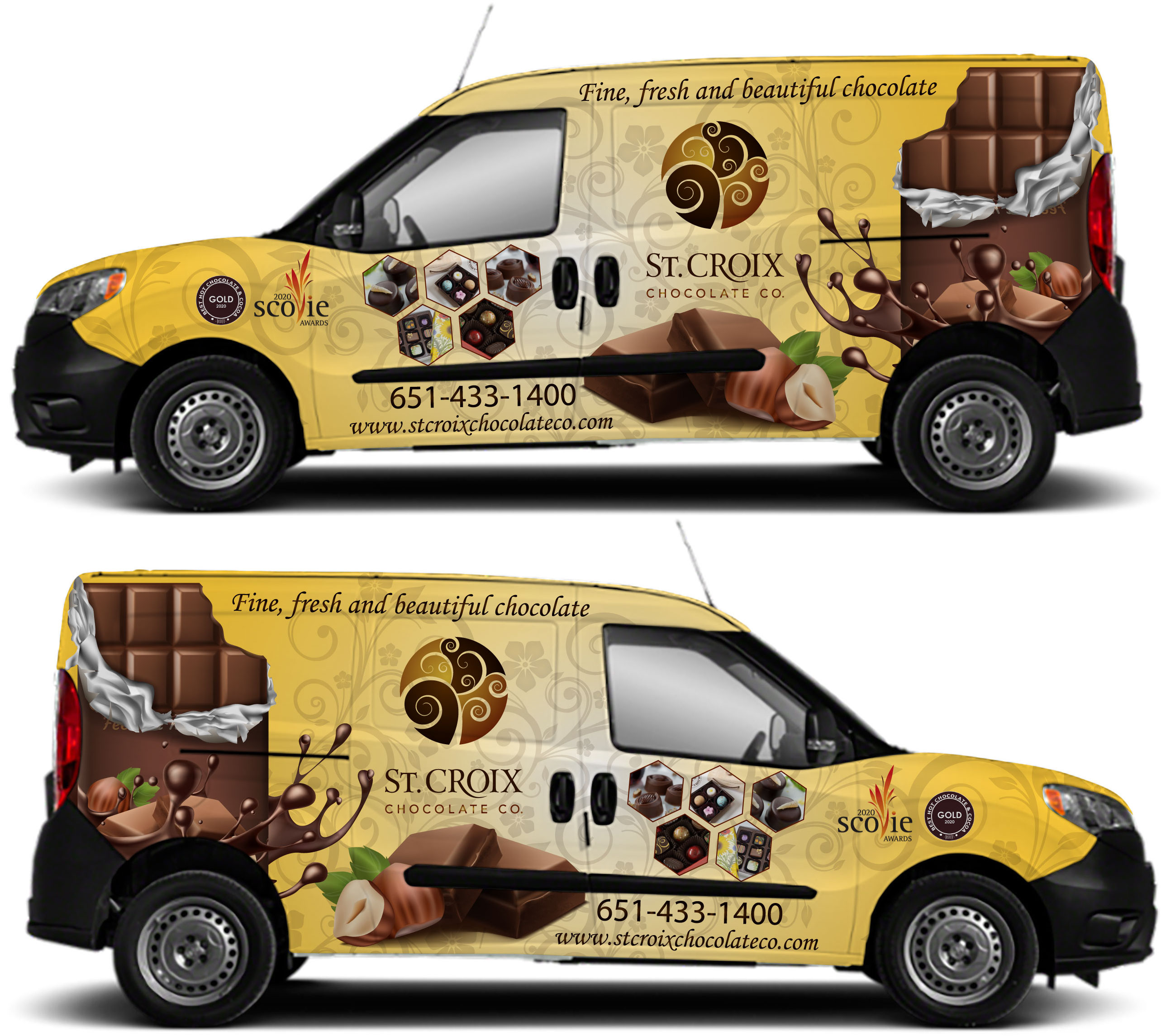Diseño de Rotulación de Vehículo por The Faisal para St. Croix Chocolate Company | Diseño #25160686