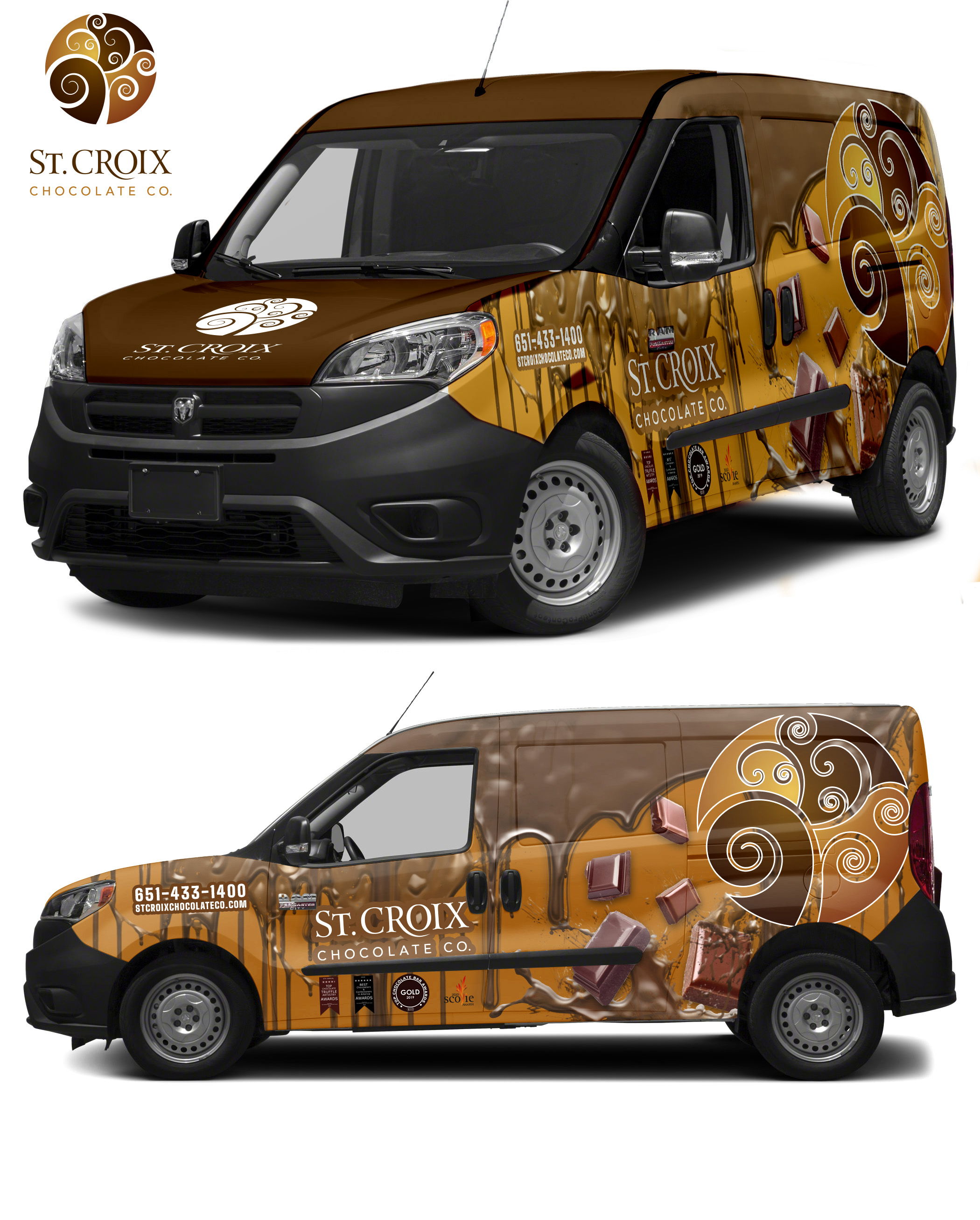 Diseño de Rotulación de Vehículo por StarGraphics para St. Croix Chocolate Company | Diseño #25132465