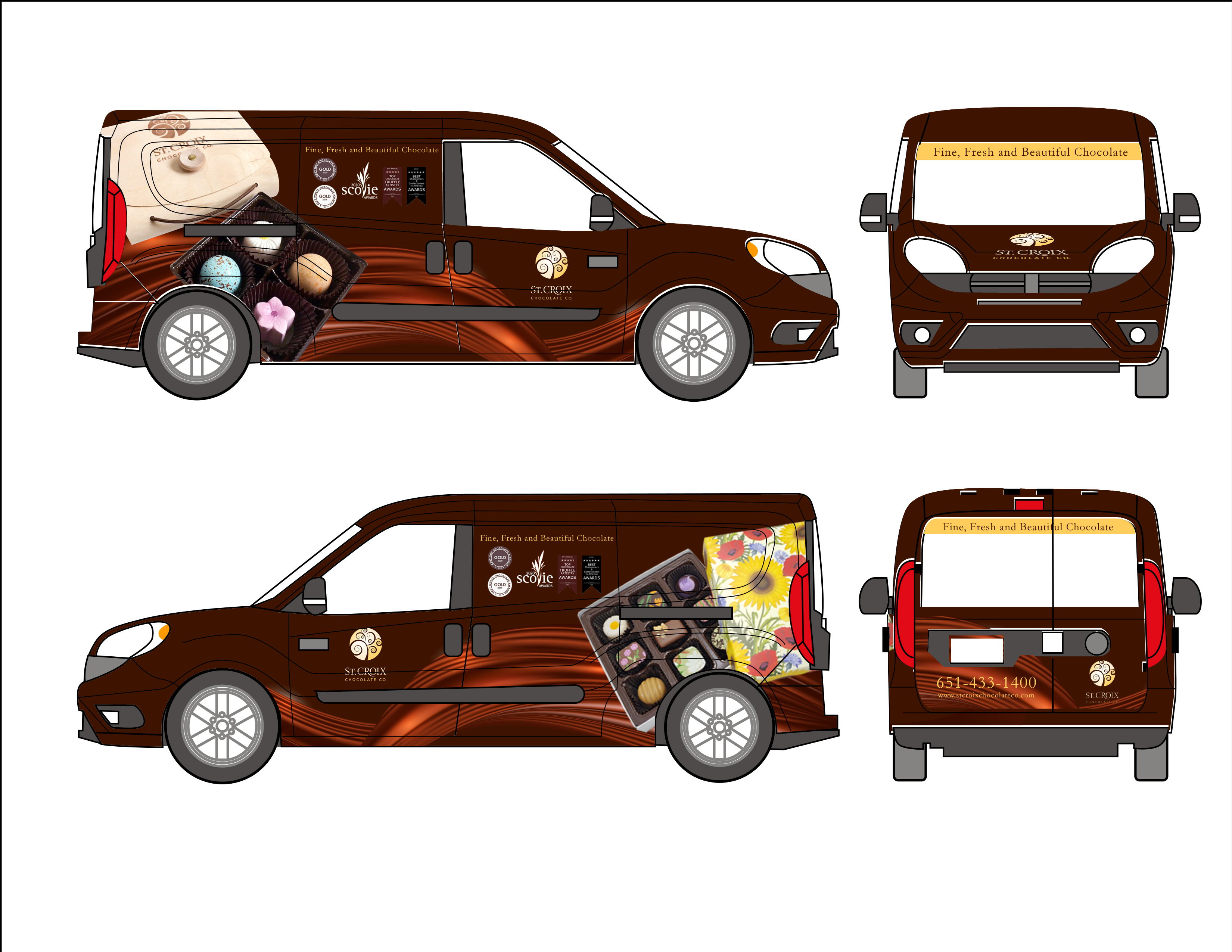 Design de Covering de Véhicule par Javelin Studio pour St. Croix Chocolate Company | Design #25136139