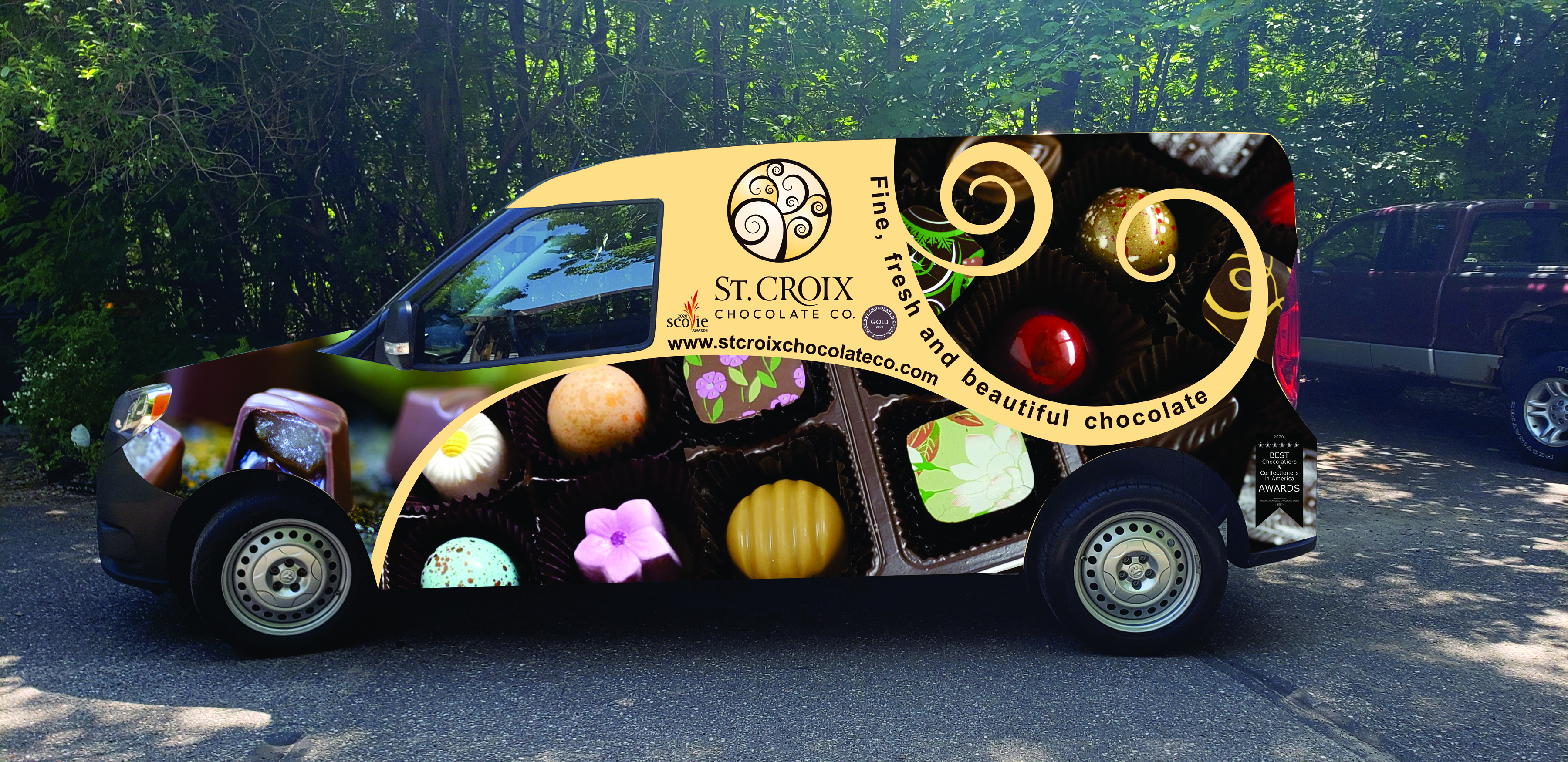 Car Wrap Design by jancon 2 for St. Croix Chocolate Company | Design #25159987