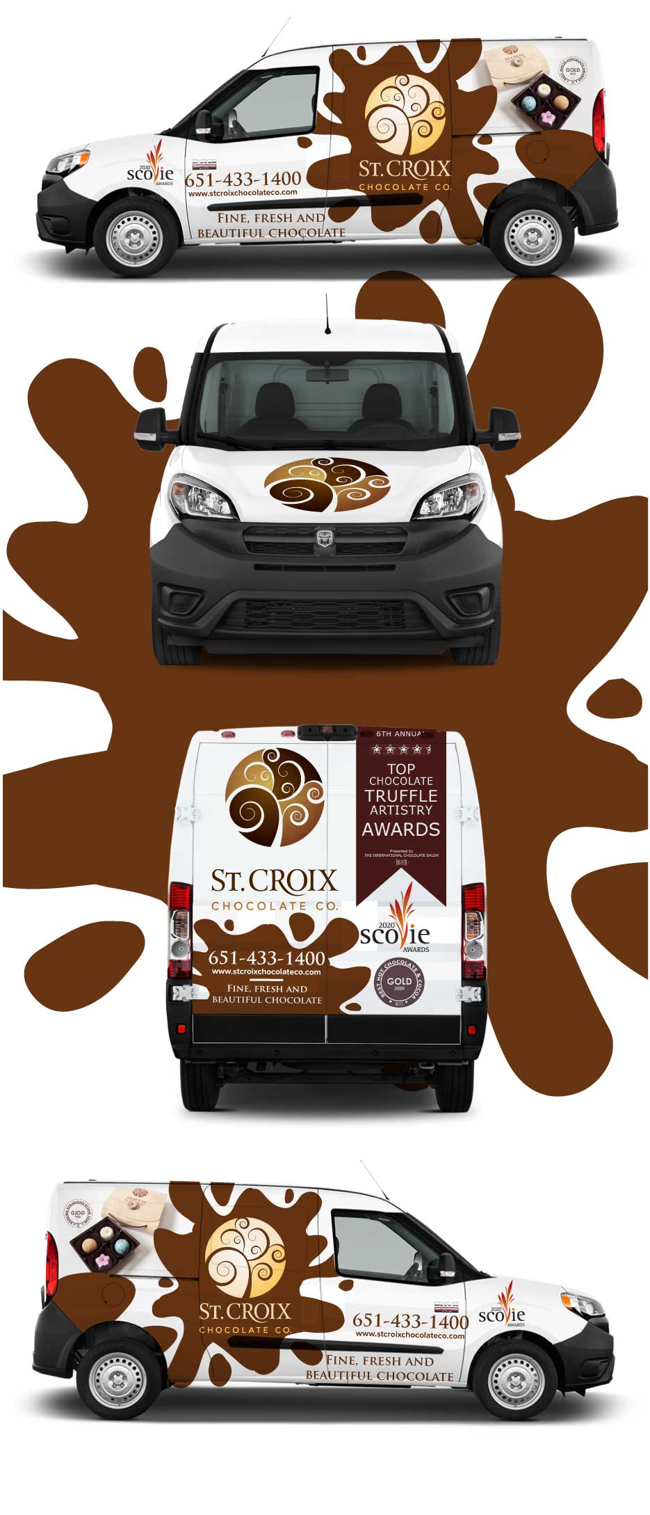 Car Wrap Design by Shumaila Kiran for St. Croix Chocolate Company | Design #25113107