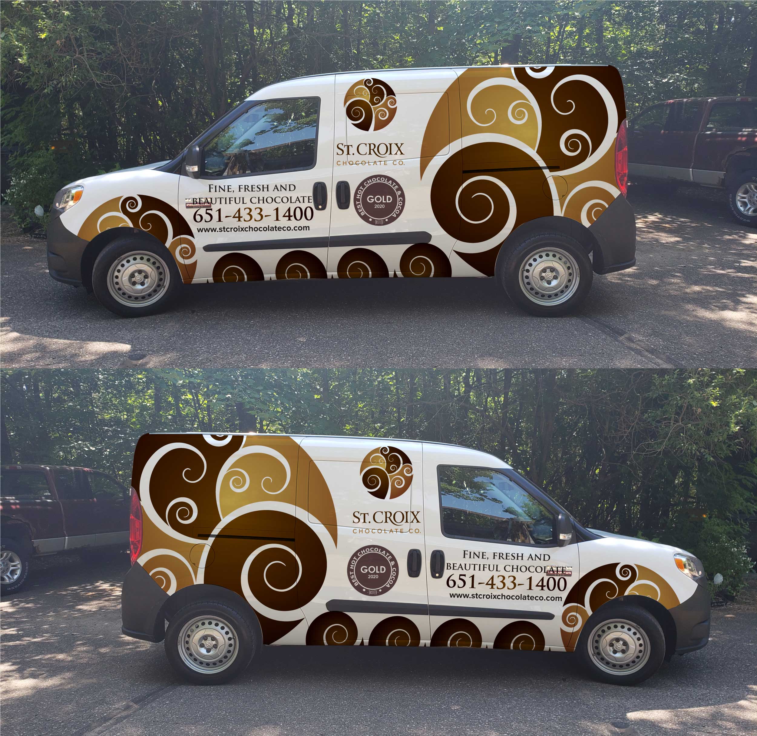 Design de Covering de Véhicule par Shumaila Kiran pour St. Croix Chocolate Company | Design #25113111