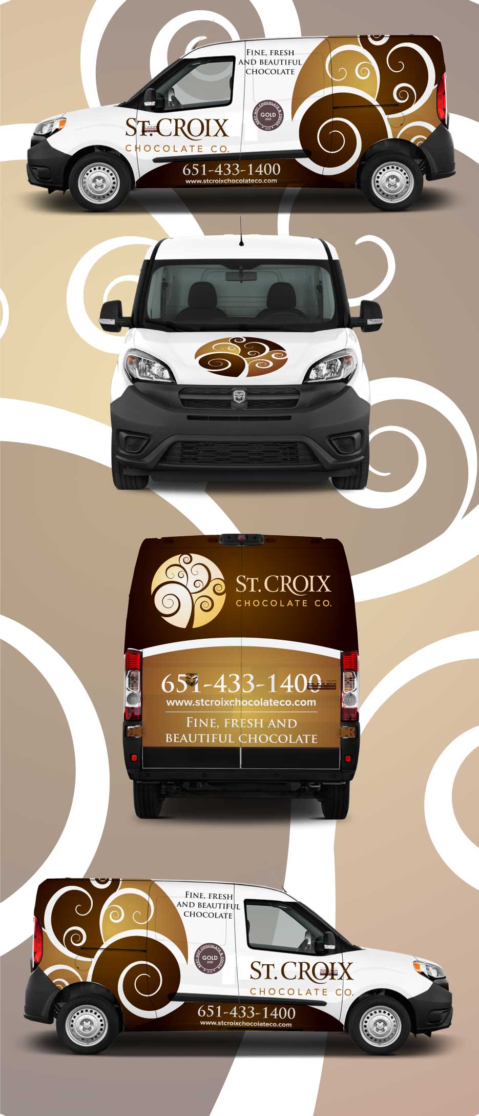 Diseño de Rotulación de Vehículo por Shumaila Kiran para St. Croix Chocolate Company | Diseño #25127997