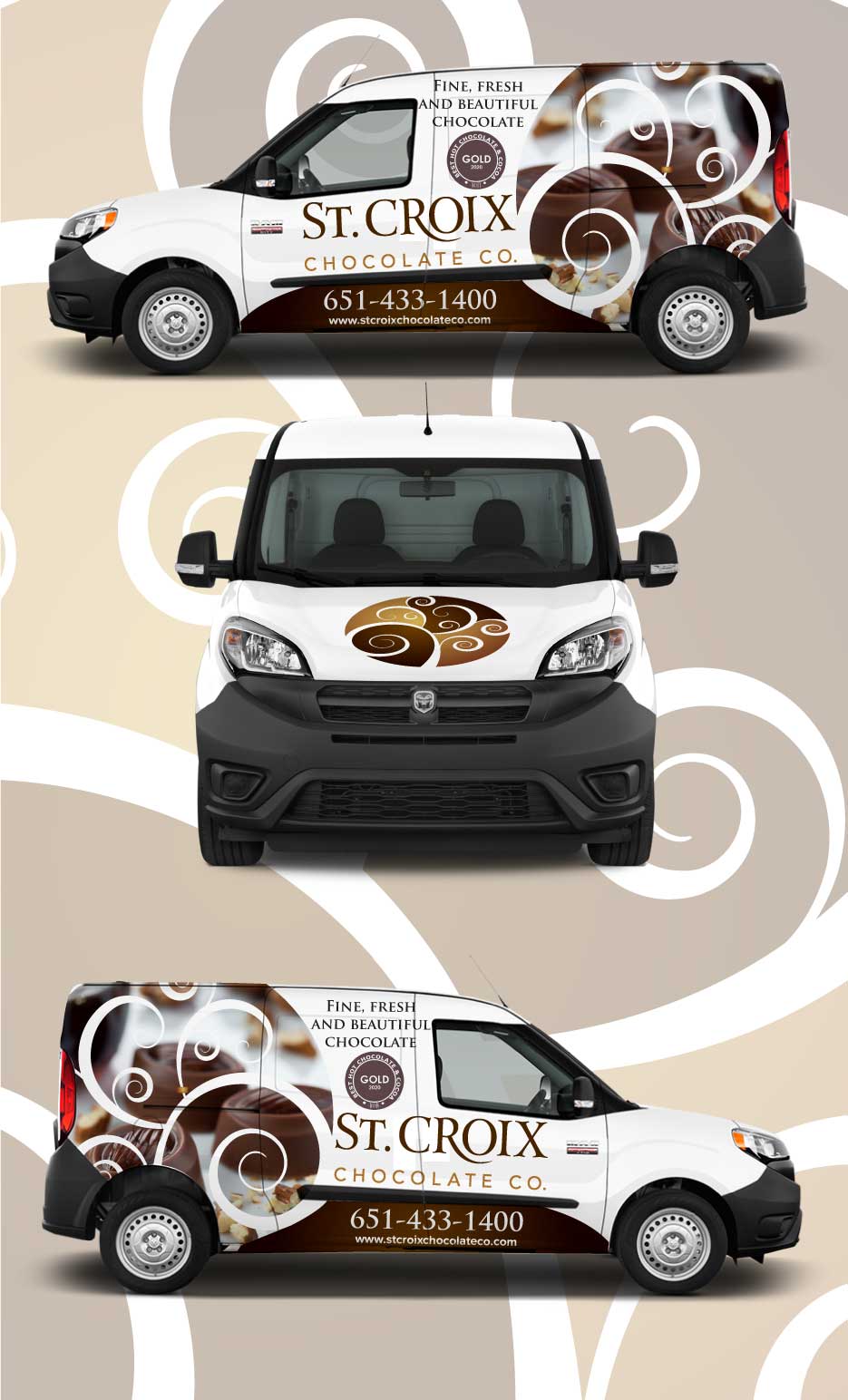 Diseño de Rotulación de Vehículo por Shumaila Kiran para St. Croix Chocolate Company | Diseño #25134125