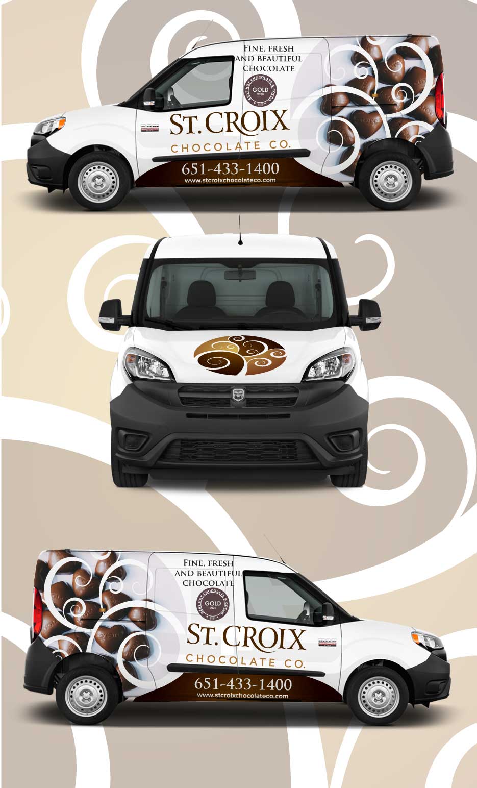 Diseño de Rotulación de Vehículo por Shumaila Kiran para St. Croix Chocolate Company | Diseño #25134126