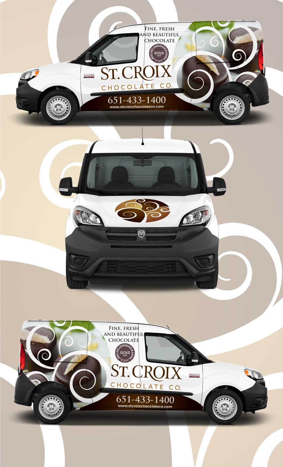 Diseño de Rotulación de Vehículo por Shumaila Kiran para St. Croix Chocolate Company | Diseño #25134127