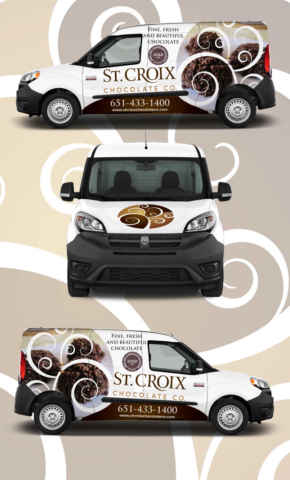 Diseño de Rotulación de Vehículo por Shumaila Kiran para St. Croix Chocolate Company | Diseño #25134129