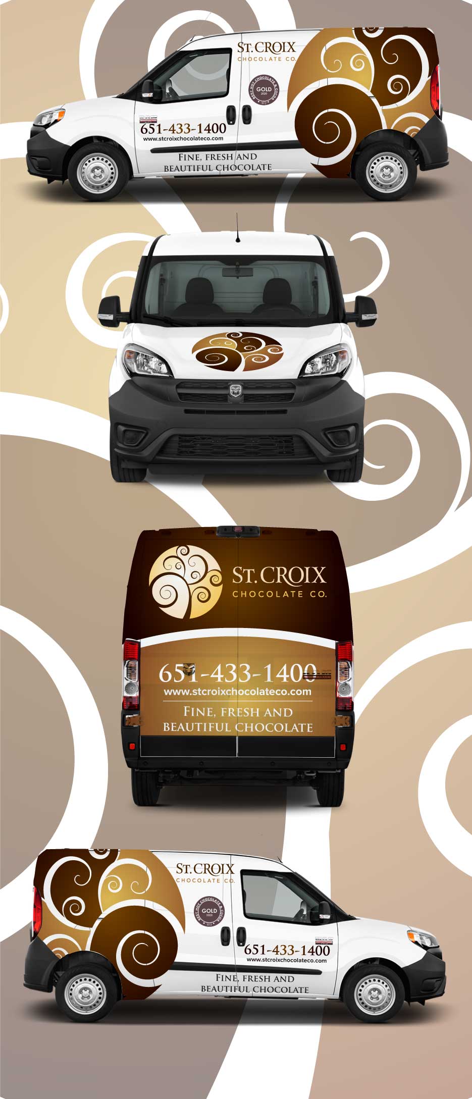 Diseño de Rotulación de Vehículo por Shumaila Kiran para St. Croix Chocolate Company | Diseño #25184028