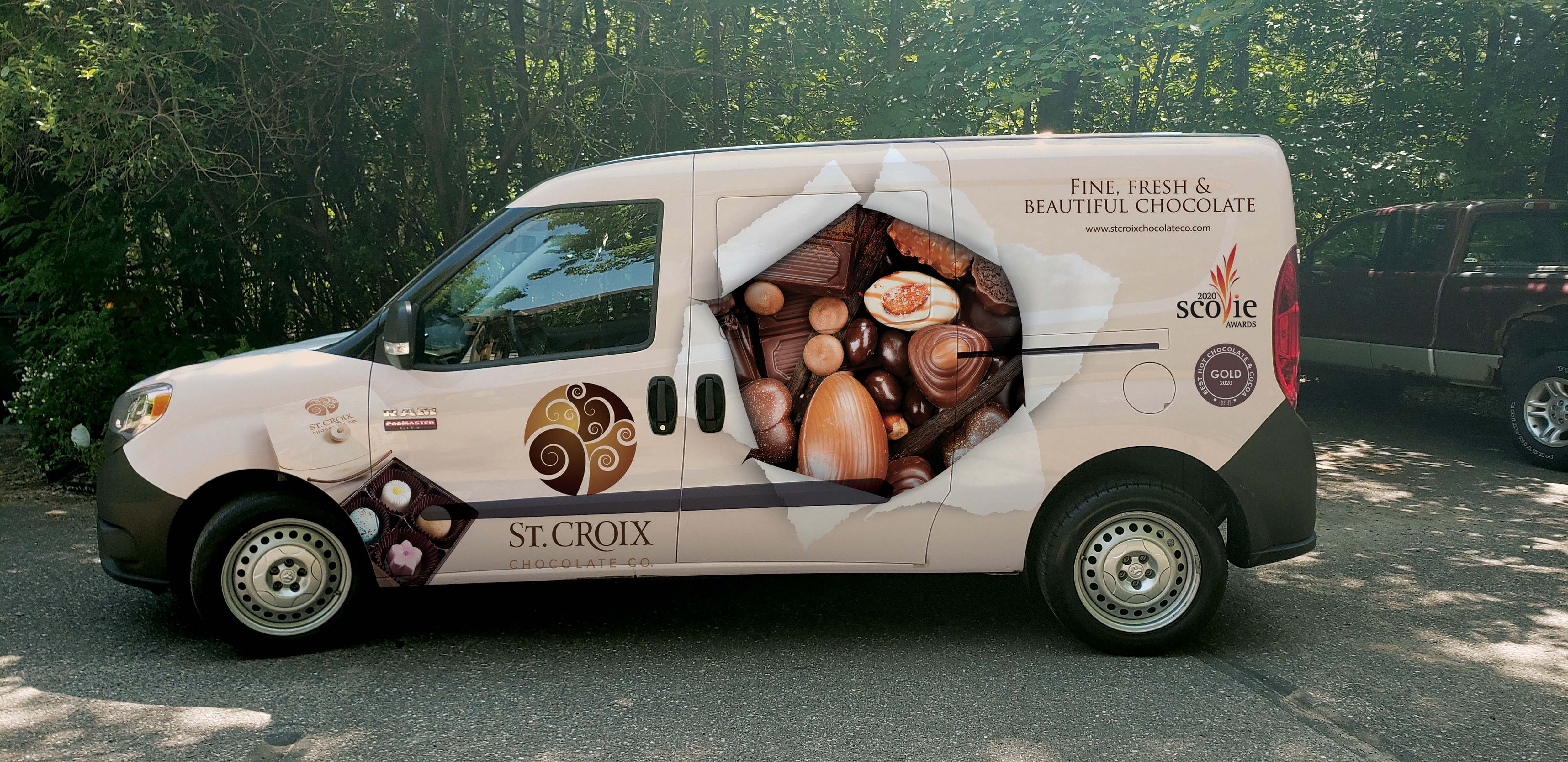 Car Wrap Design by SpaceM for St. Croix Chocolate Company | Design #25107969