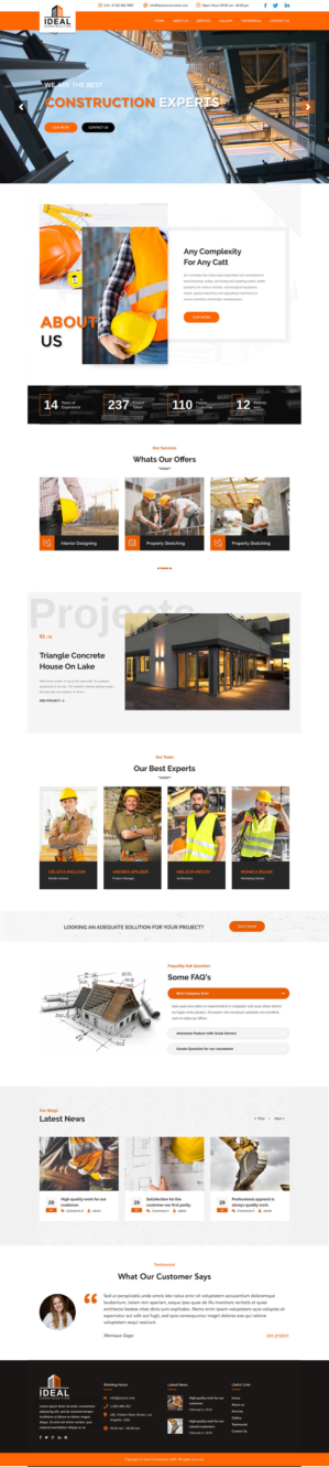 Ideal Construction Web Site / Business Cards | Web-Design von Lauren