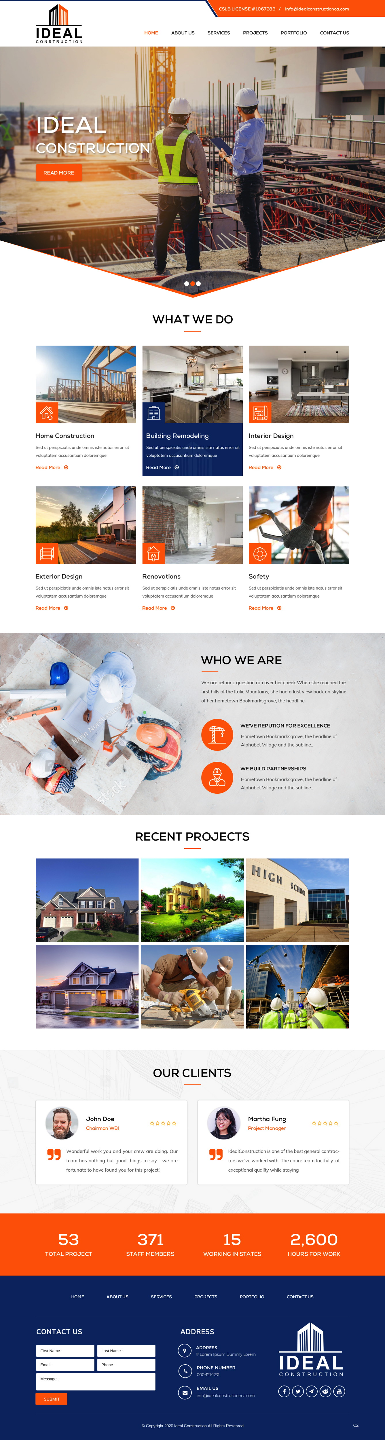 Web Design by pb for Ideal Construction | Design #25116906