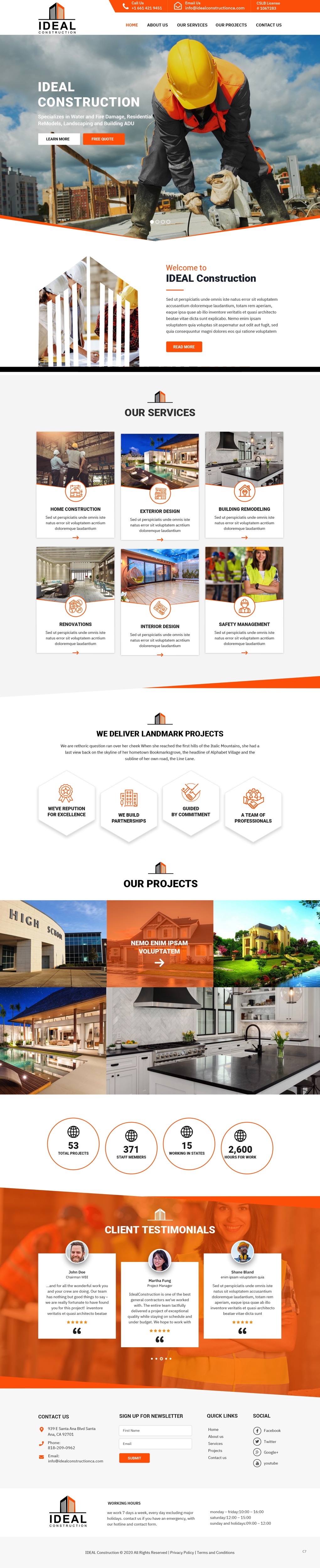Web Design by pb for Ideal Construction | Design #25116907