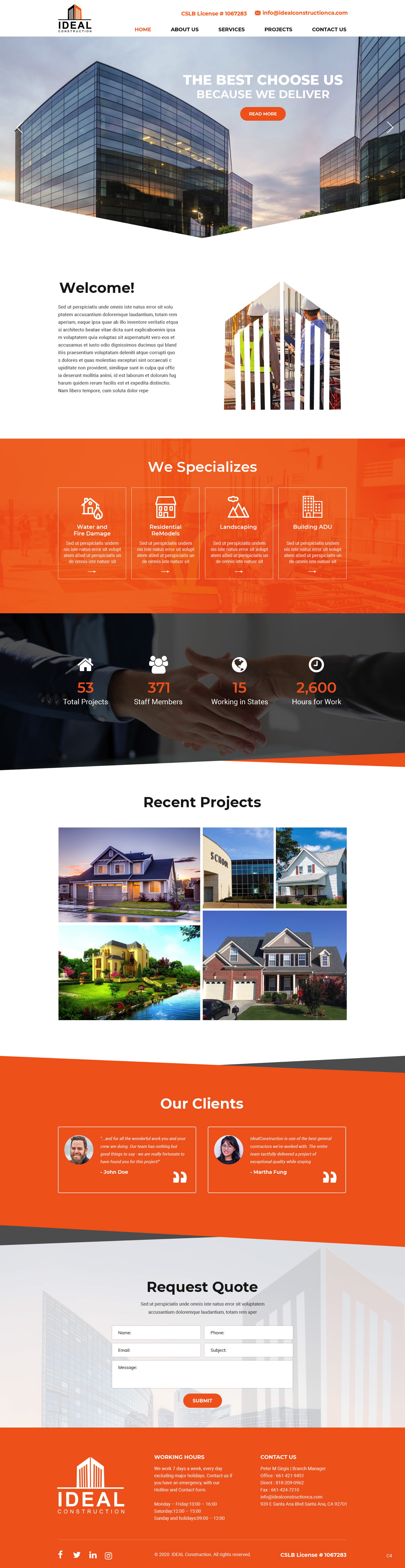 Web Design by pb for Ideal Construction | Design #25116908