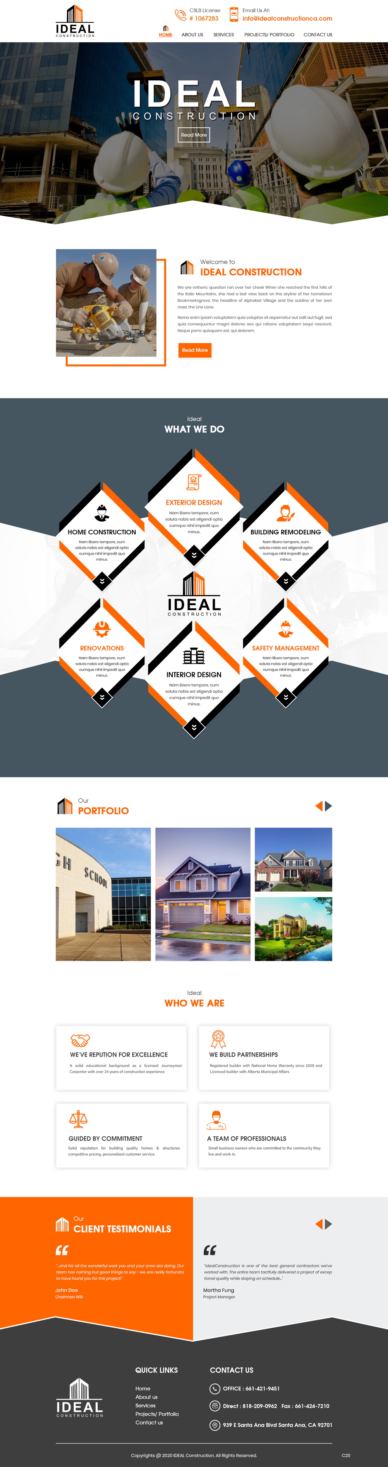 Web Design by pb for Ideal Construction | Design #25116909