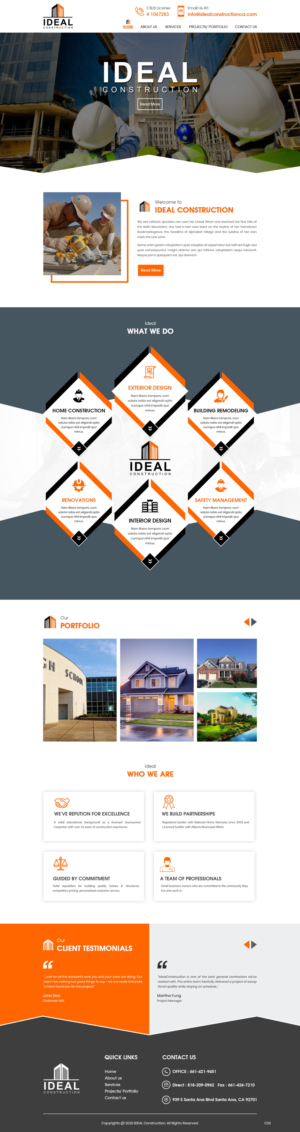Web Design by pb for Ideal Construction | Design: #25116909